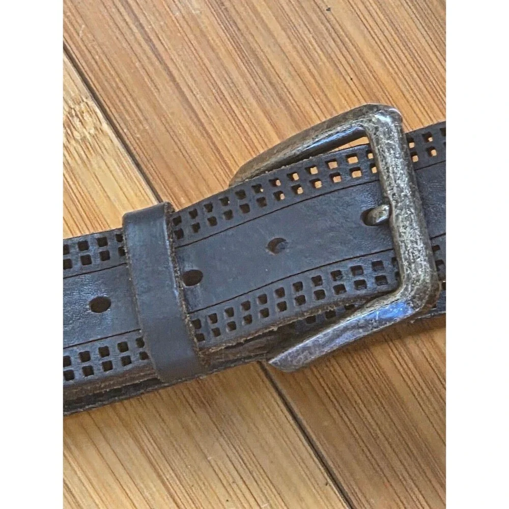 Johnston & Murphy Italian Leather Belt 38 Distressed Vintage